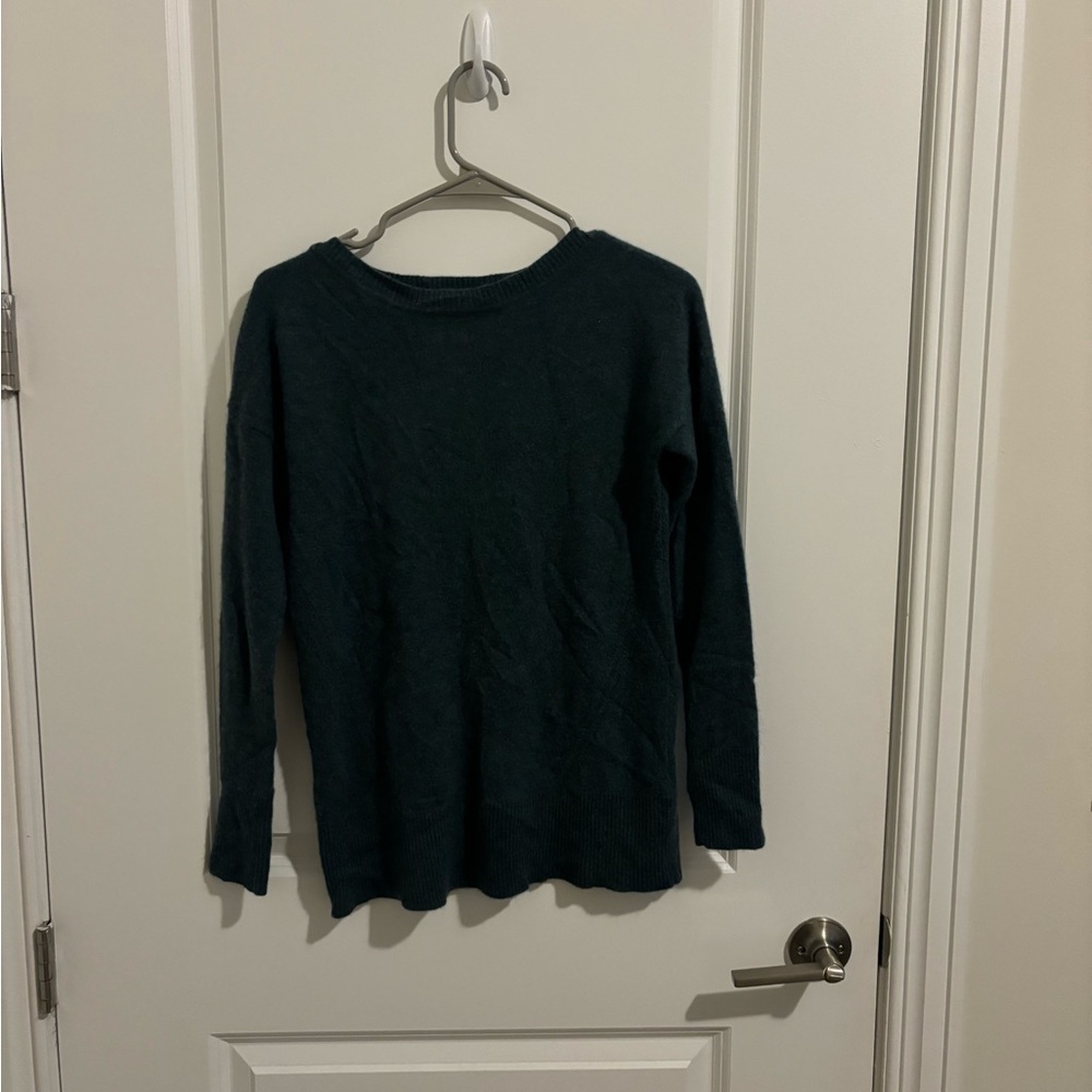 Adrienne Vittadini Teal Cashmere Sweater